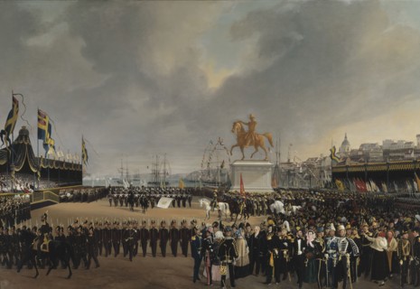 The Unveiling of the Equestrian Statue of Carl XIV Johan of Sw. in 1854. Creator: Karl Stefan Bennet.