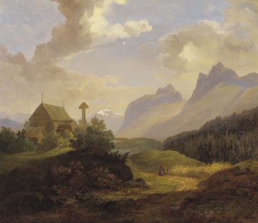 Scenery from Kvikkjokk, 1859. Creator: Charles XV, King of Sweden.