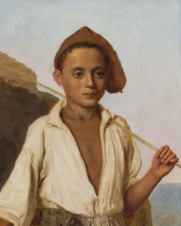 Portrait of a fisherman boy from Capri,  c.1844. Creator: Christen Kobke.