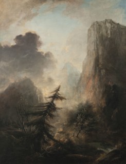 Romantic Landscape with Spruce, from 1768 until 1780. Creator: Elias Martin.