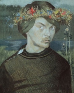 Self-portrait, 1906. Creator: Ivar Arosenius.