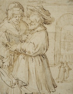 A Man and a Woman Conversing, 1612. Creator: Jacob Matham.