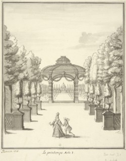 Set design for the opera-ballet Les Saisons by Pascal Collasse, between 1693 and 1697. Creator: Jean Berain.