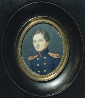 Unknown officer, 1839. Creator: Johan Deshington.