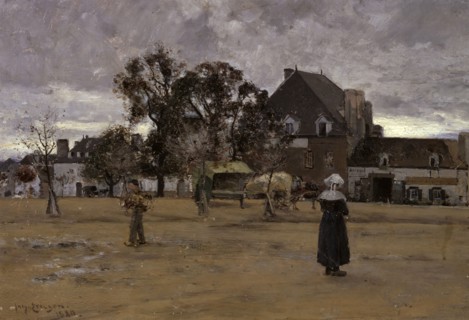 The Market Place, Concarneau, 1880. Creator: Johan Ericson.