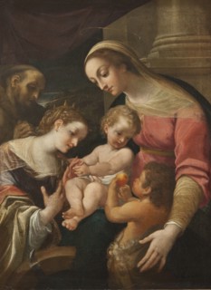The Mystic Marriage of St Catherine. Creator: Lodovico Carracci.