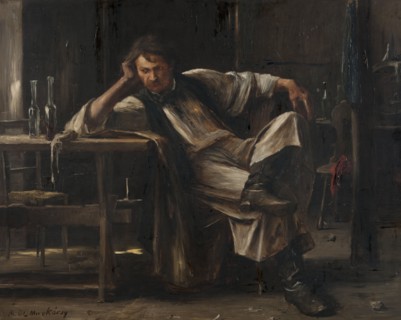 Self-contempt, late 19th century. Creator: Mihaly Munkacsy.