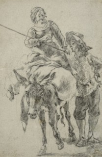 Couple with a mule. Creator: Unknown.