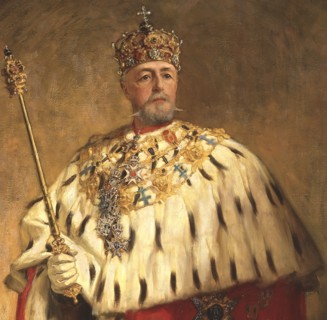 Oskar II (Oskar Fredrik), 1829-1907, King of Sweden 1872 and of Norway 1872-1905,  c.1897. Creator: Oscar Bjorck.