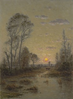 Two Cows in an Evening Landscape. Creator: Per Ekstrom.