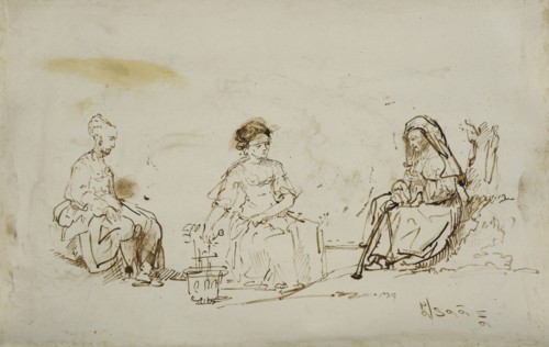Three women in a landscape. Creator: Rembrandt Harmensz van Rijn.