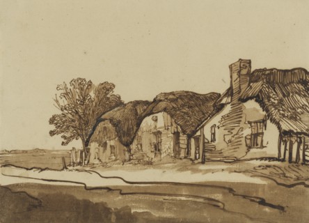 Three cottages by a road,  c.1640. Creator: Rembrandt Harmensz van Rijn.