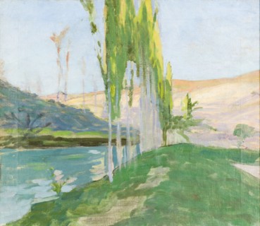 Poplars Growing near a Watercourse. Creator: Sven Richard Bergh.