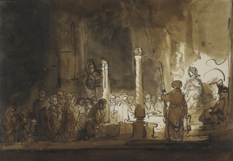 Worshippers Before the High Priest in the Temple. Creator: Salomon Koninck.
