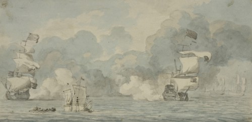 Naval battle. Creator: Willem van de Velde I.