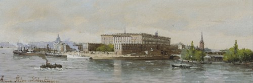View of the Royal Palace, Stockholm, c1900s. Creator: Anna Palm de Rosa.