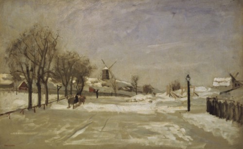 Winter - View of Eriksberg, Stockholm , c1880. Creator: Carl Skanberg.