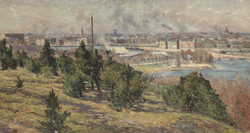 View of Stockholm from Skansen, 1889. Creator: Karl Nordström.