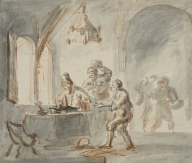 The vineyard workers receive their wages, mid 17th century. Creator: Rembrandt Harmensz van Rijn.