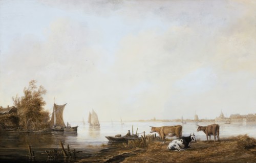 View of the (Old) Maas near Dordrecht, between c1644 and c1645. Creator: Aelbert Cuyp.