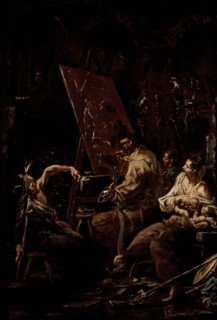 The Artist's Studio, c1700. Creator: Alessandro Magnasco.