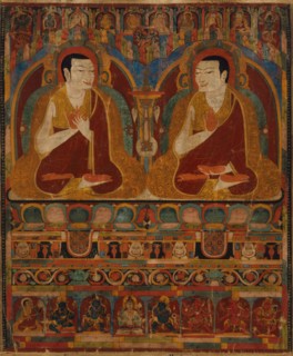 Portrait of Two Taklung Lamas, 13th century. Creator: Anon.
