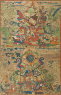 The Guardian Generals of the Directions (Lokapalas) Dhritarashtra..., early 17th century. Creator: Anon.