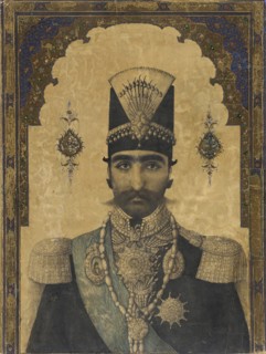 Early Portrait of Nasr al-Din Shah (reigned 1848-1896), c1850. Creator: Anon.