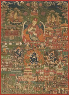 Kunga Tashi and Incidents from His Life (Abbot of Sakya Monastery, 1688-1711) (image 1 of 8), c1700. Creator: Anon.