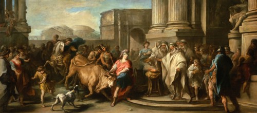 Theseus Taming the Bull of Marathon, c1730 (?). Creator: Carle van Loo.