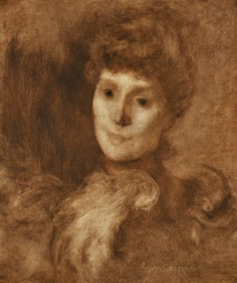 Portrait of a Woman (Madame Keyser (?)), c1897. Creator: Eugene Carriere.