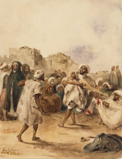 Strolling Players, 1833. Creator: Eugene Delacroix.