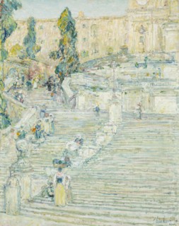 The Spanish Stairs, Rome (image 1 of 3), 1897. Creator: Frederick Childe Hassam.