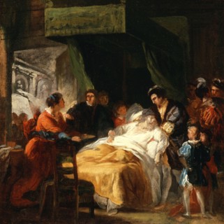 The Death of Leonardo da Vinci in the Arms of François I, c1781. Creator: Francois Guillaume Menageot.