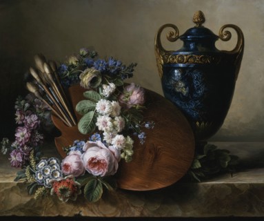 Still life. An Homage to Van Spaendonck, between c1780 and c1790. Creator: Marquise de Grollier.