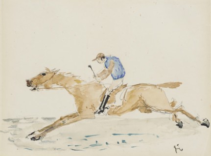 Jockey au Galop, c1878. Creator: Henri de Toulouse-Lautrec.