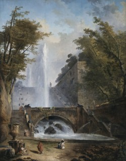 Stair and Fountain in the Park of a Roman Villa Creator: Hubert Robert.