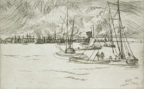 Amsterdam from the Tolhuis, 1863. Creator: James Abbott McNeill Whistler.