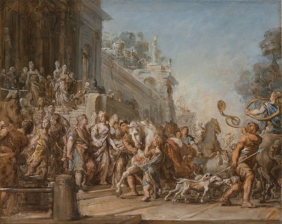 The Departure of Dido and Aeneas for the Hunt, between 1772 and 1774. Creator: Jean Bernard Restout.