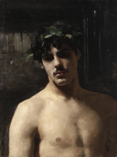 Man Wearing Laurels, between 1874 and 1880. Creator: John Singer Sargent.