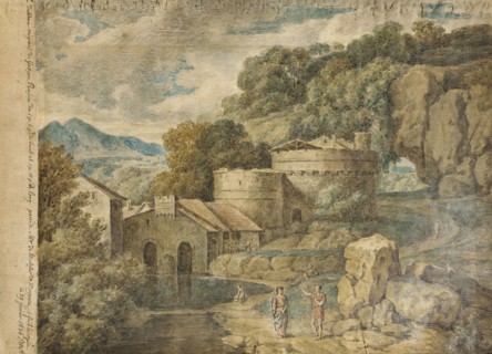 Landscape with Fortifications, 1836. Creator: John Wilhelm Nahl.