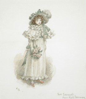 Study of a Fully Dressed Little Girl, 1897. Creator: Catherine Greenaway.