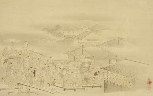 A Summer Evening by the River, 18th century. Creator: Mori Koga.
