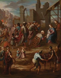 The Adoration of the Kings with Donor (La adoración de los reyes con donante), 1741. Creator: Nicolás Enríquez.