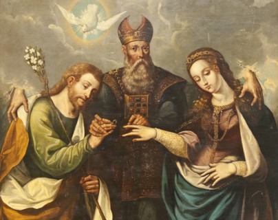 The Marriage of the Virgin (Desposorios del la Virgen) (image 5 of 5), 1668. Creator: Pedro Ramirez de Contreras.