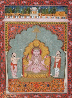 Durga Being Worshipped by Two Devotees (image 1 of 3), c1850. Creator: Unknown.