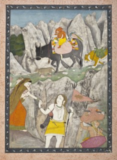 Shiva's Family on the March (image 1 of 6), c1800. Creator: Unknown.