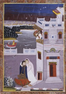 Maharaja Ajit Singh (reigned 1676-1725) and Dancer, 1814. Creator: Unknown.