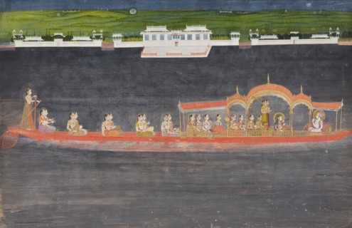 Savant Singh (Reigned 1748-1757) and Bani Thani in the Guise of Krishna..., between c1750 and c1775. Creator: Unknown.