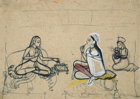 Women Playing a Game of Chess, c1700. Creator: Unknown.
